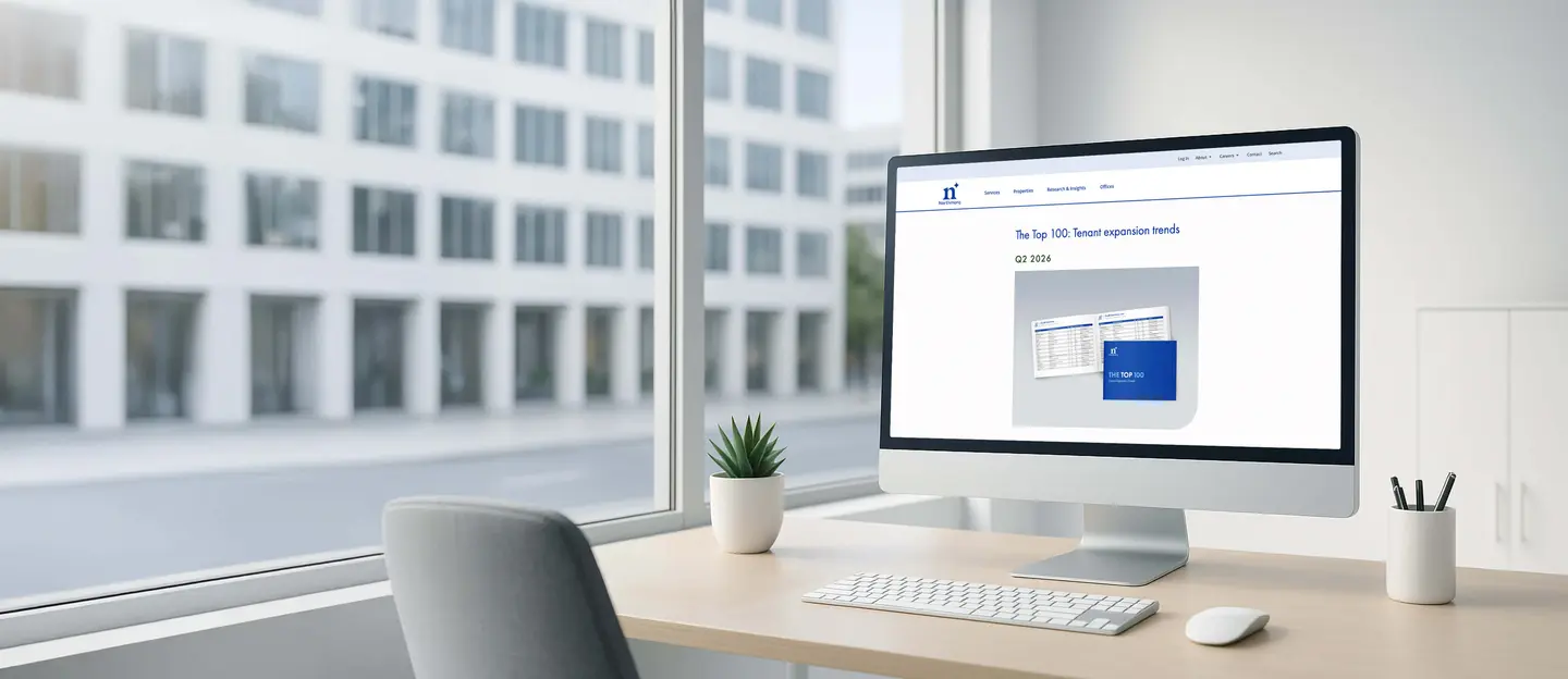 computer showing the top 100: tenant expansion trends for Q2 report on the screen