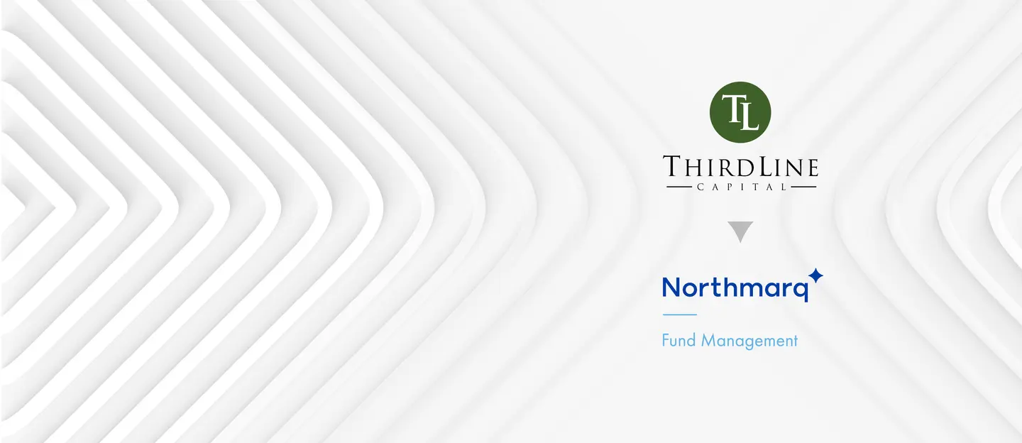 white background with thirdline capital logo above northmarq's logo