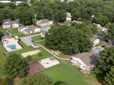 Aerial view of the residences at sonoma woods 12 unit multifamily property in Newport News, VA