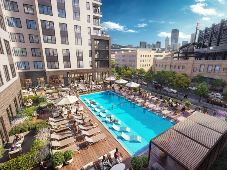 high-rise apartments