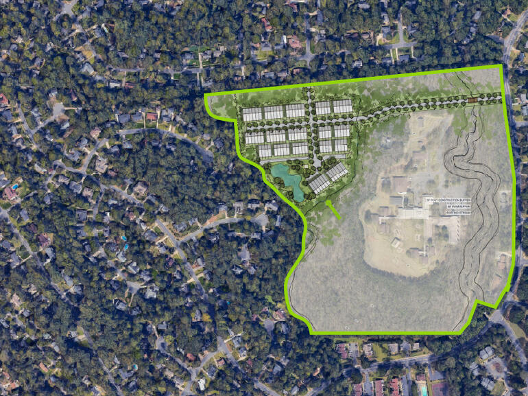 92-lot infill townhome community