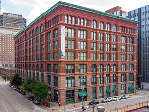 The Lofts at 1 Thousand historic loft apartments in the heart of St. Louis at 1000 Washington Avenue