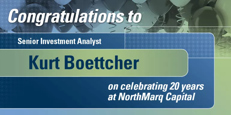 Congratulations to Kurt Boettcher on celebrating 20 years with the company!