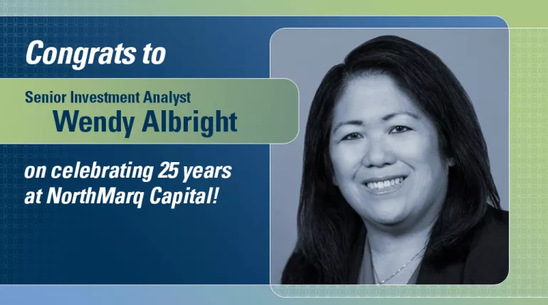 Wendy Albright in our Los Angeles office celebrates 25 years with the company this month. 