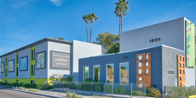 The 188-unit Urban 188 apartments is located at 1601 West Camelback Road in Phoenix, Arizona