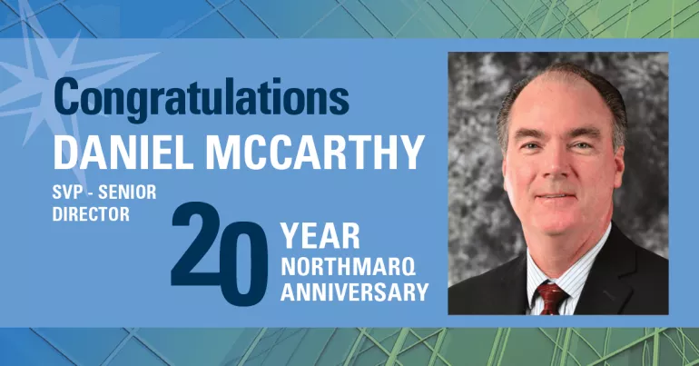 Congratulations Daniel McCarthy on celebrating 20 years with NorthMarq